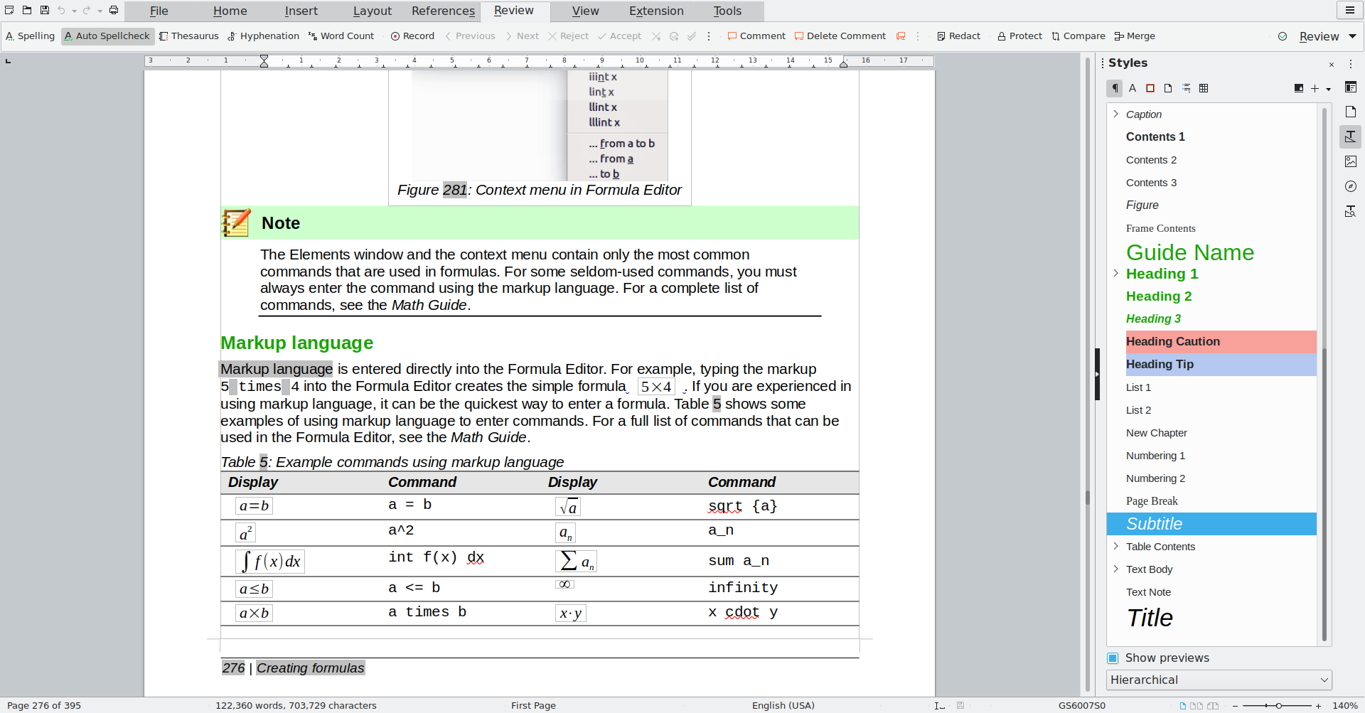 A screenshot of LibreOffice