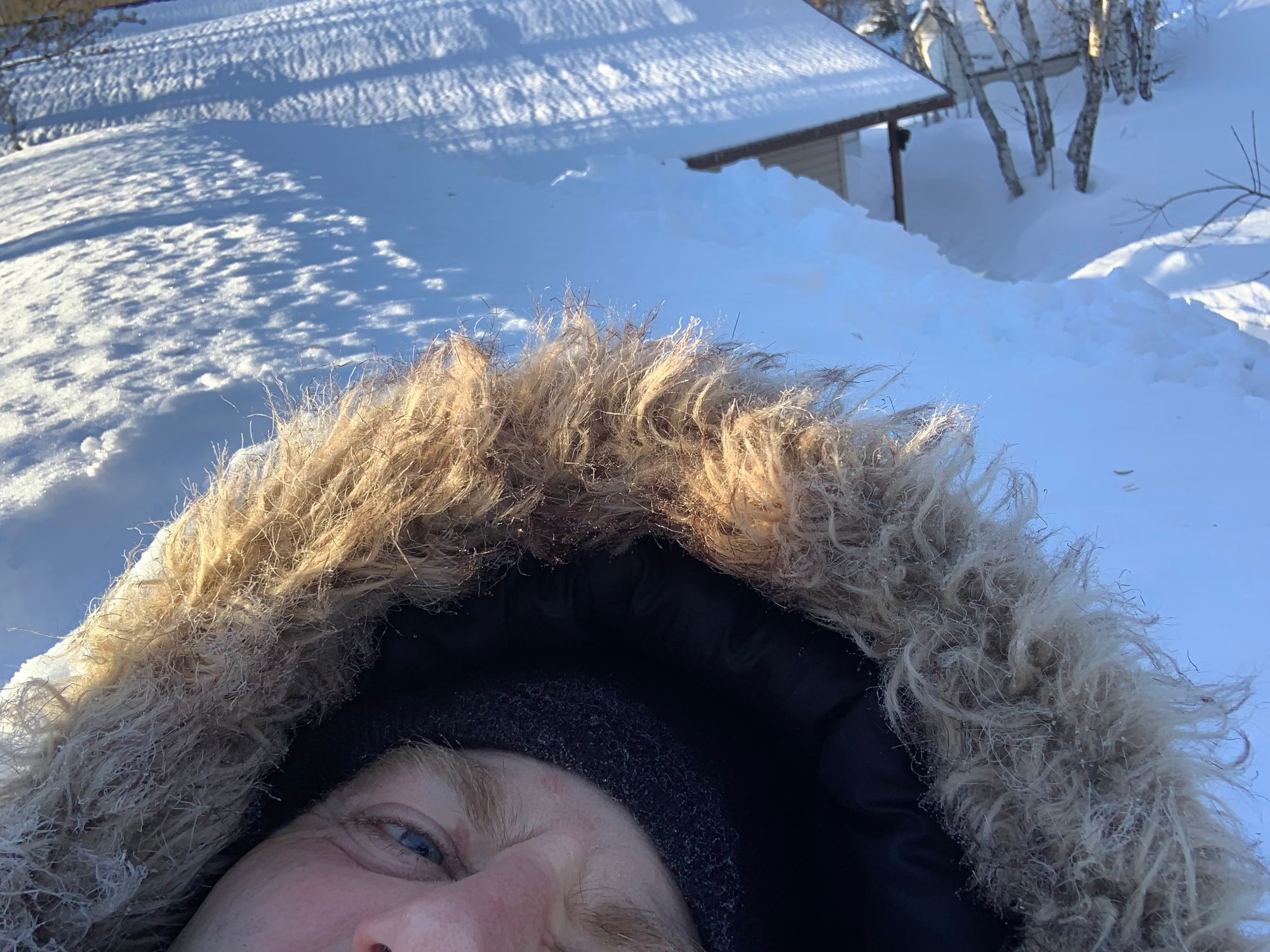 After I sent this image of me on the roof, my sister thought I had fallen off and had hurt myself.