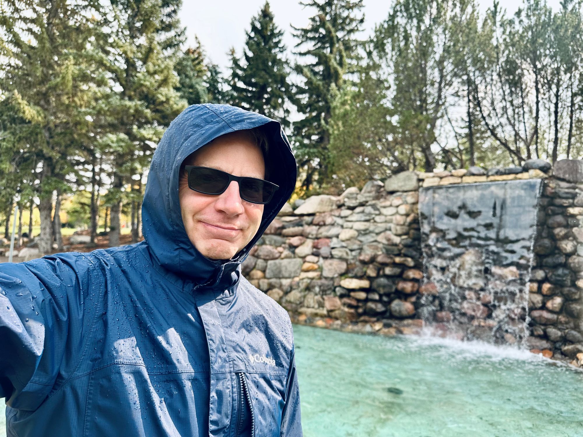 Waterfall self-portrait